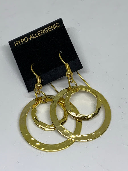 Hammered Hoop Earrings