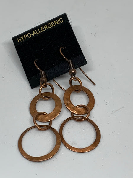 Hammered Hoop Earrings