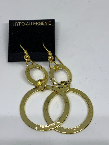 Hammered Hoop Earrings