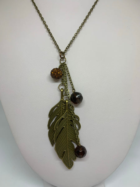 Charm Necklace - Lg Leaves