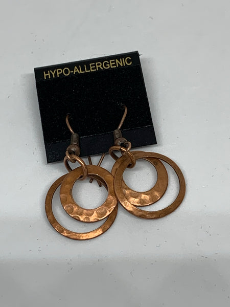 Hammered Hoop Earrings