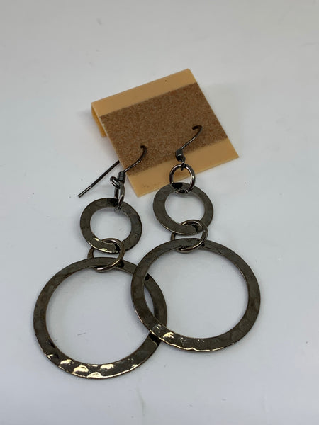 Hammered Hoop Earrings