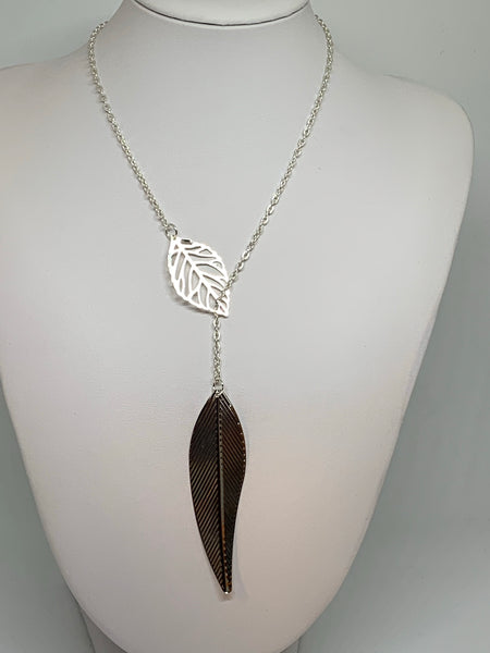 Leaf Loop Necklaces - SILVER