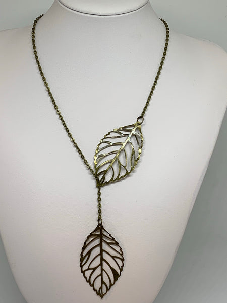 Leaf Loop Necklaces - ANTIQUE BRONZE