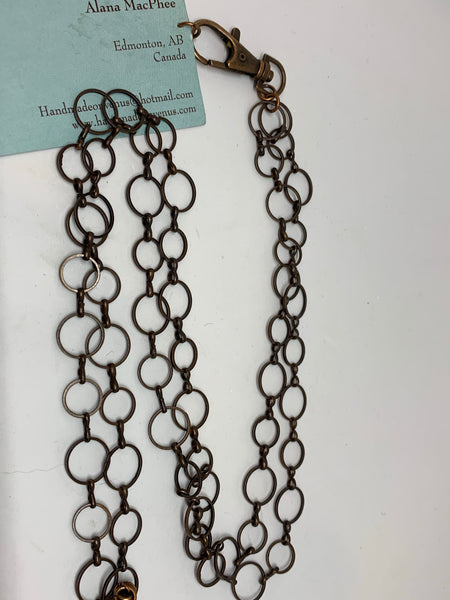 Breakaway Lanyard - Small Hoops Antique Copper