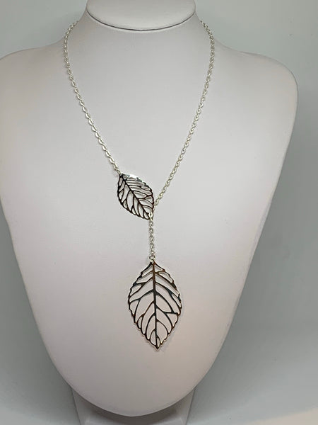 Leaf Loop Necklaces - SILVER