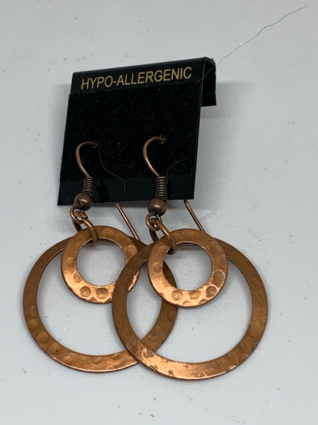 Hammered Hoop Earrings