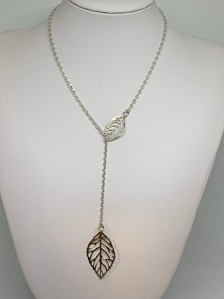 Leaf Loop Necklaces - SILVER