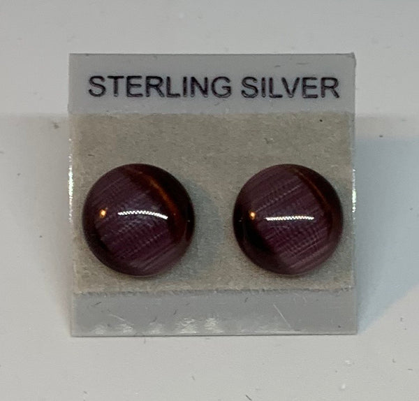 Small Stud earrings - Glass/Sterling Silver