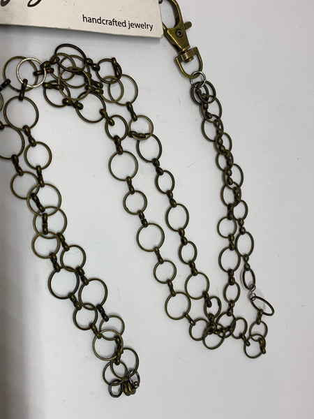 Breakaway Lanyard - Small Hoops Antique Bronze