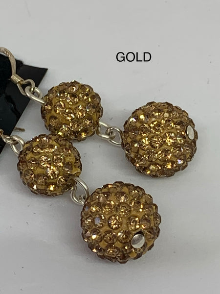 Double Sparkle Earrings (many colors available)