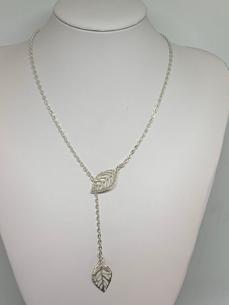 Leaf Loop Necklaces - SILVER
