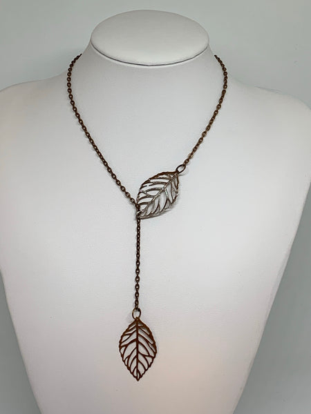 Leaf Loop Necklaces - Antique COPPER