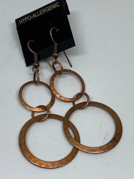 Hammered Hoop Earrings
