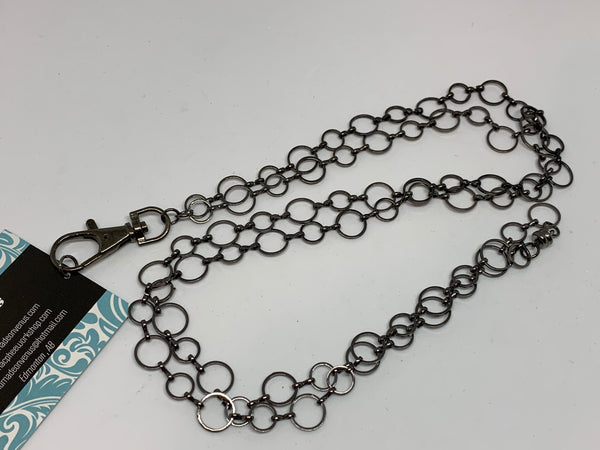 Breakaway Lanyard - Small Hoops Gunmetal