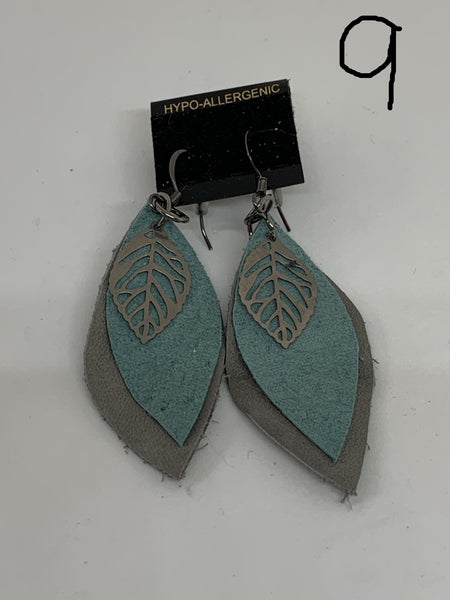 Leather Earrings - Layered Small