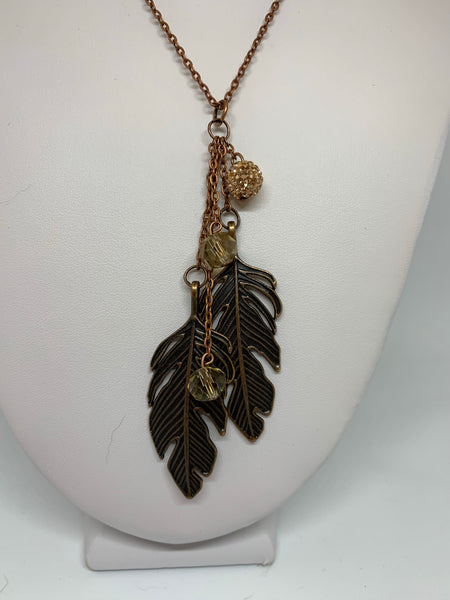 Charm Necklace - Lg Leaves