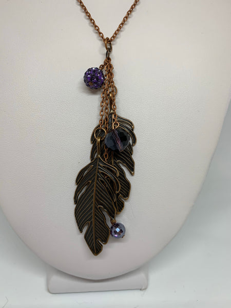 Charm Necklace - Lg Leaves