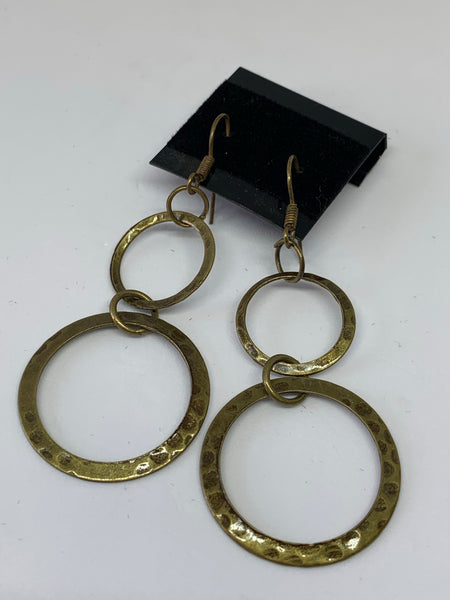 Hammered Hoop Earrings