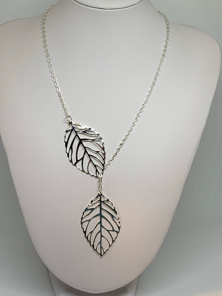 Leaf Loop Necklaces - SILVER