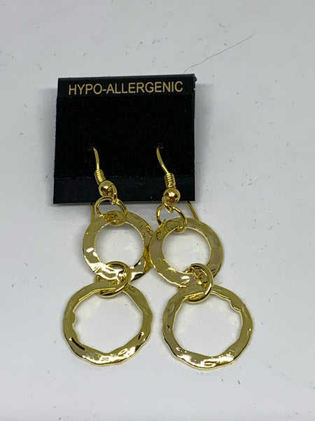 Hammered Hoop Earrings