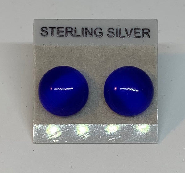 Small Stud earrings - Glass/Sterling Silver