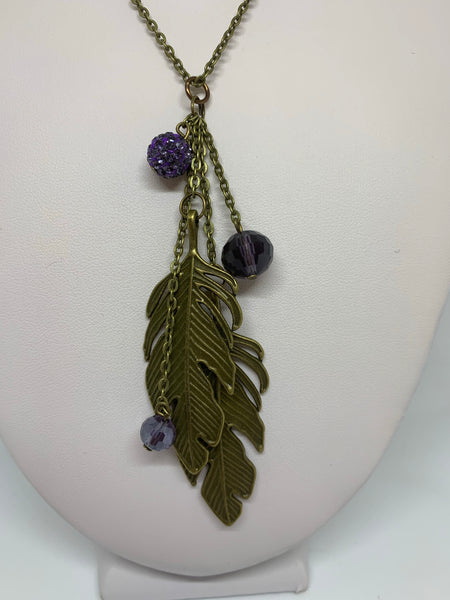 Charm Necklace - Lg Leaves