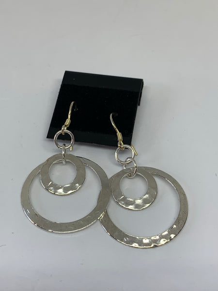 Hammered Hoop Earrings