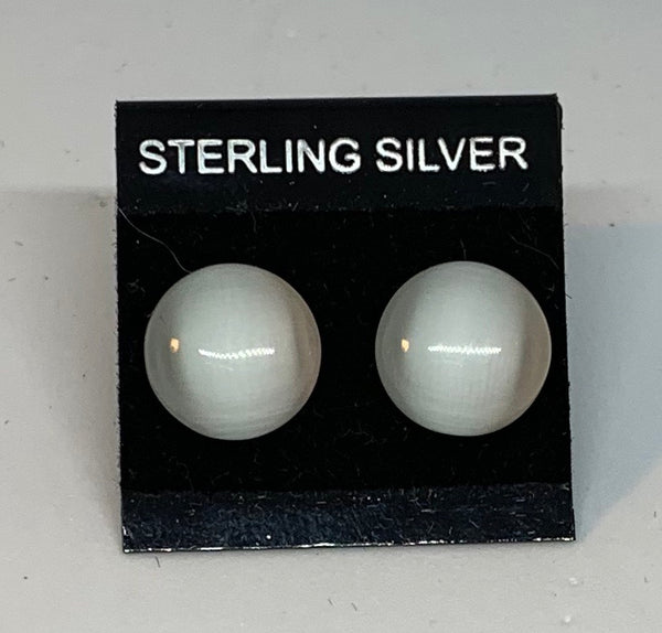 Small Stud earrings - Glass/Sterling Silver