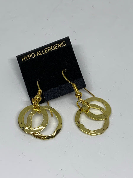 Hammered Hoop Earrings