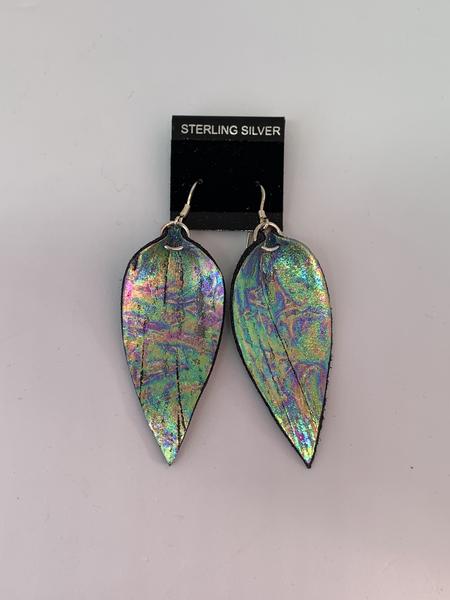 Leather Earrings - Foiled
