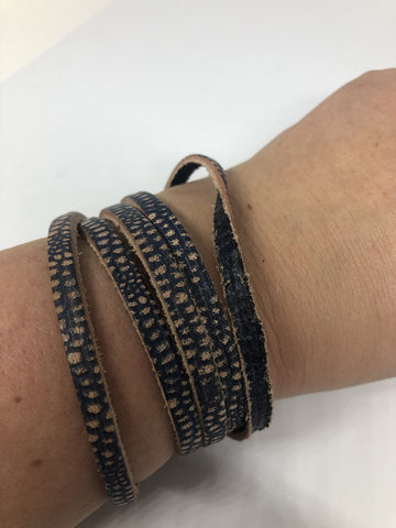 Genuine Leather Wrap Bracelets - Distressed