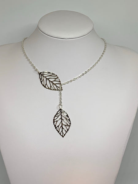 Leaf Loop Necklaces - SILVER