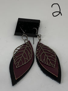 Leather Earrings - Layered Small