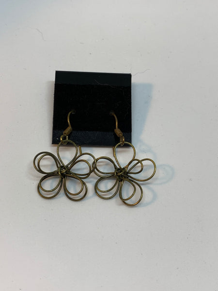 Wire Flower Earrings