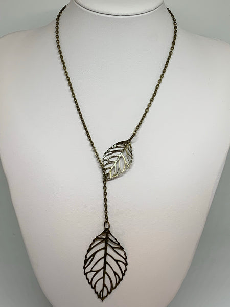Leaf Loop Necklaces - ANTIQUE BRONZE