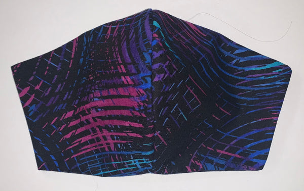 Swirls of Purple/Blue - FACE MASK