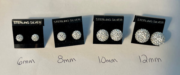 Sparkle Stud Earrings 12mm